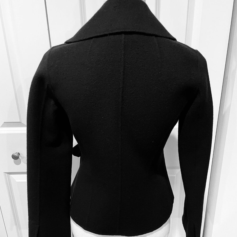 DKNY Black Wool Side Tie Jacket - Picture 8 of 9